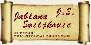 Jablana Smiljković vizit kartica
